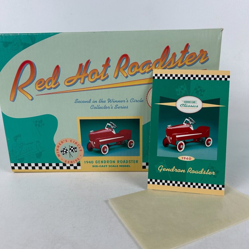 Hallmark Kiddie Car Classics 1940 Gendron Roadster Winners‎ Circle Pedal Car Red